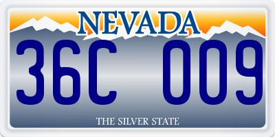 NV license plate 36C009