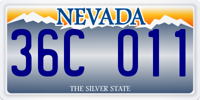 NV license plate 36C011