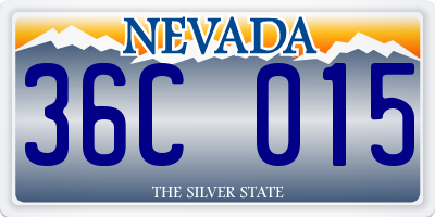 NV license plate 36C015