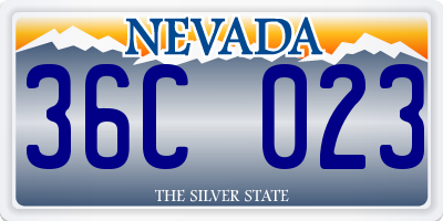 NV license plate 36C023