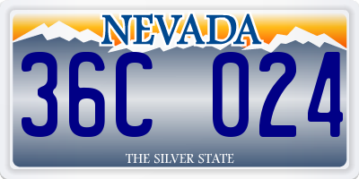 NV license plate 36C024