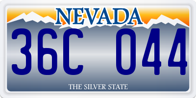 NV license plate 36C044