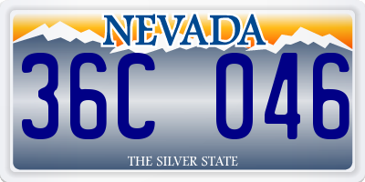 NV license plate 36C046