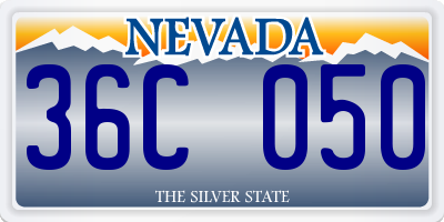 NV license plate 36C050