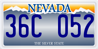 NV license plate 36C052