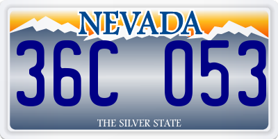 NV license plate 36C053