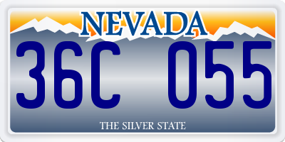 NV license plate 36C055