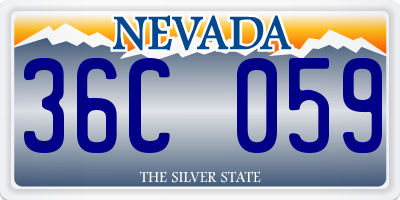 NV license plate 36C059