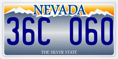 NV license plate 36C060