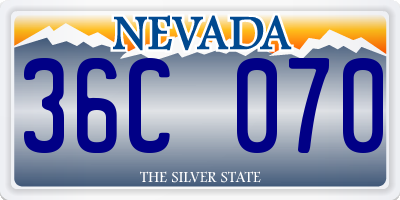 NV license plate 36C070