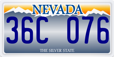 NV license plate 36C076