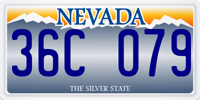 NV license plate 36C079