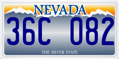 NV license plate 36C082