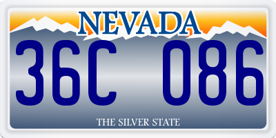 NV license plate 36C086