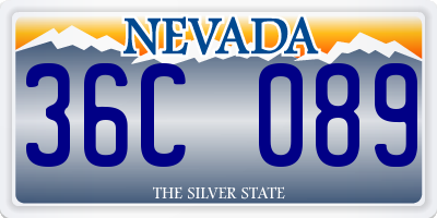 NV license plate 36C089