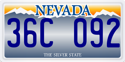 NV license plate 36C092