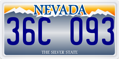 NV license plate 36C093