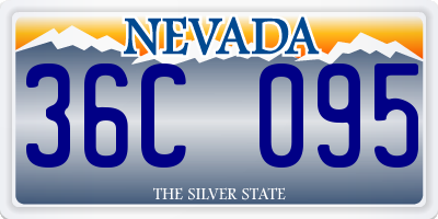 NV license plate 36C095