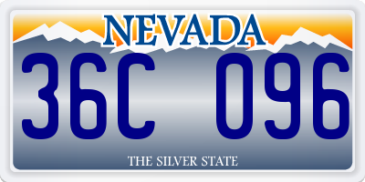 NV license plate 36C096