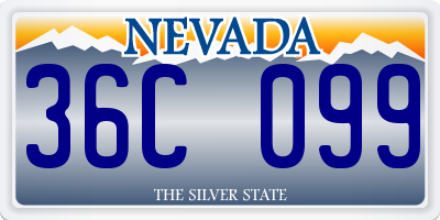 NV license plate 36C099