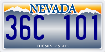 NV license plate 36C101