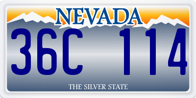 NV license plate 36C114