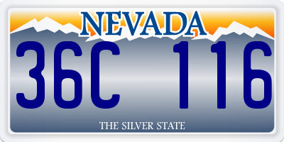 NV license plate 36C116