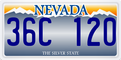 NV license plate 36C120