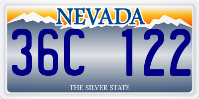 NV license plate 36C122