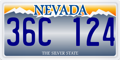 NV license plate 36C124