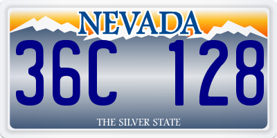 NV license plate 36C128