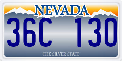 NV license plate 36C130