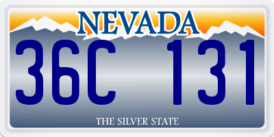 NV license plate 36C131