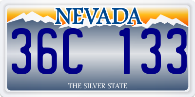 NV license plate 36C133