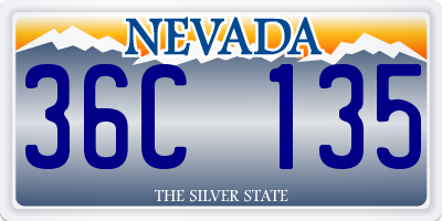 NV license plate 36C135