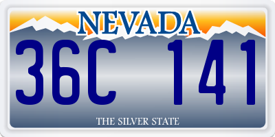 NV license plate 36C141