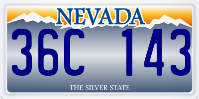 NV license plate 36C143