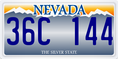 NV license plate 36C144