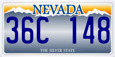 NV license plate 36C148