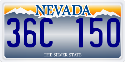 NV license plate 36C150