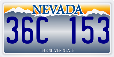 NV license plate 36C153