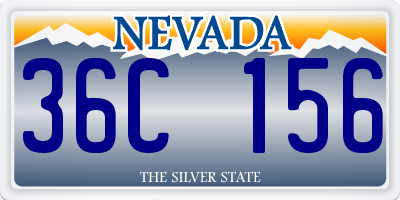 NV license plate 36C156