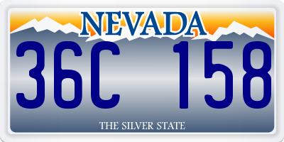 NV license plate 36C158