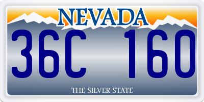 NV license plate 36C160