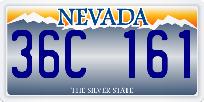 NV license plate 36C161
