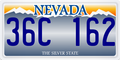 NV license plate 36C162
