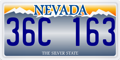 NV license plate 36C163