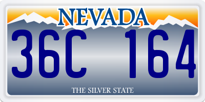 NV license plate 36C164