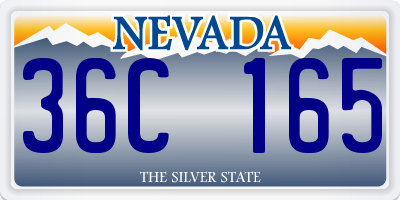 NV license plate 36C165