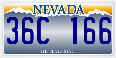 NV license plate 36C166